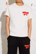 CREAM & RED TEE