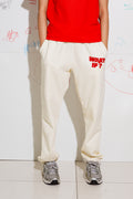 CREAM & RED JOGGERS