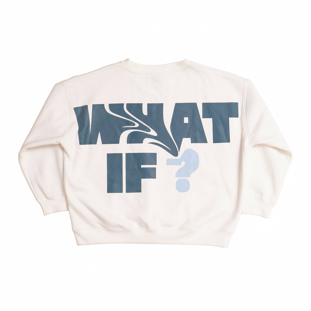 WHITE & BLUE SWEATSHIRT