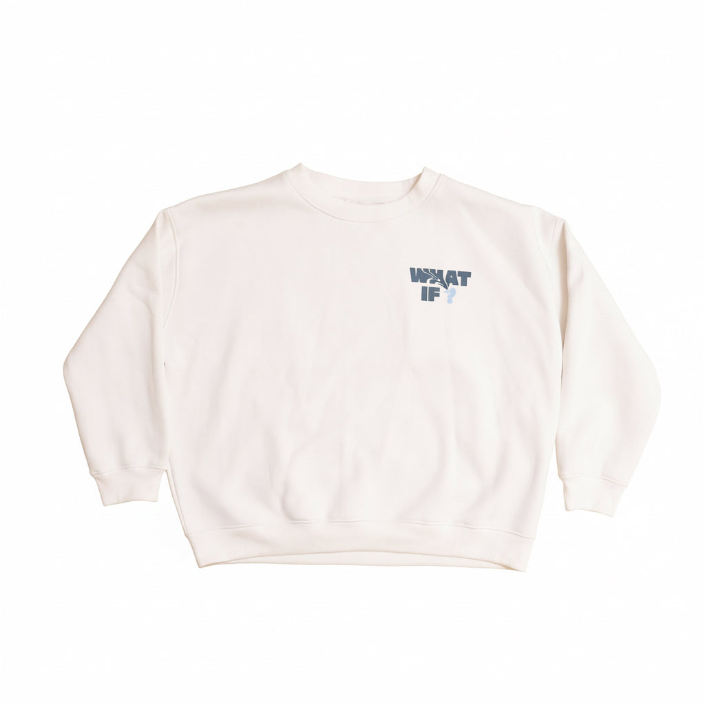 WHITE & BLUE SWEATSHIRT
