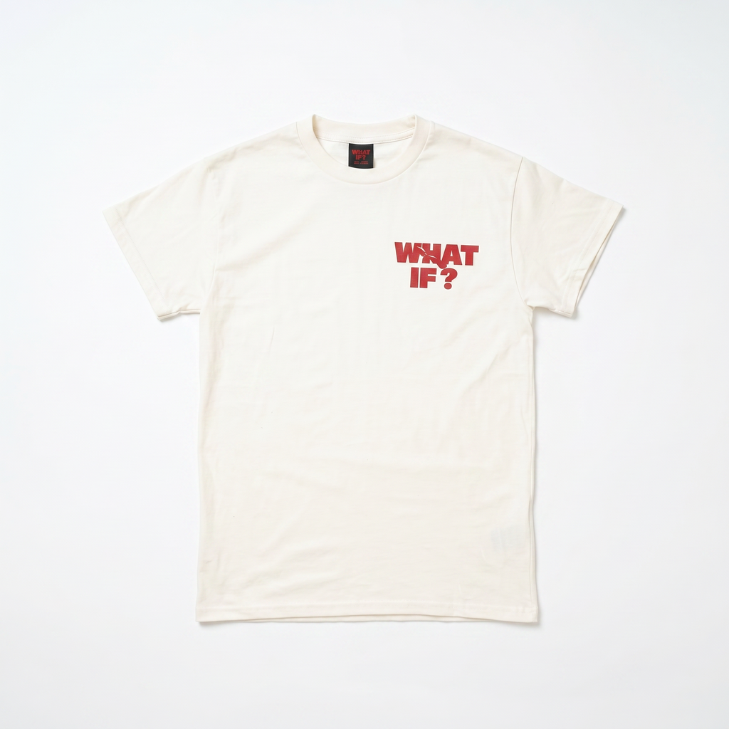 CREAM & RED TEE