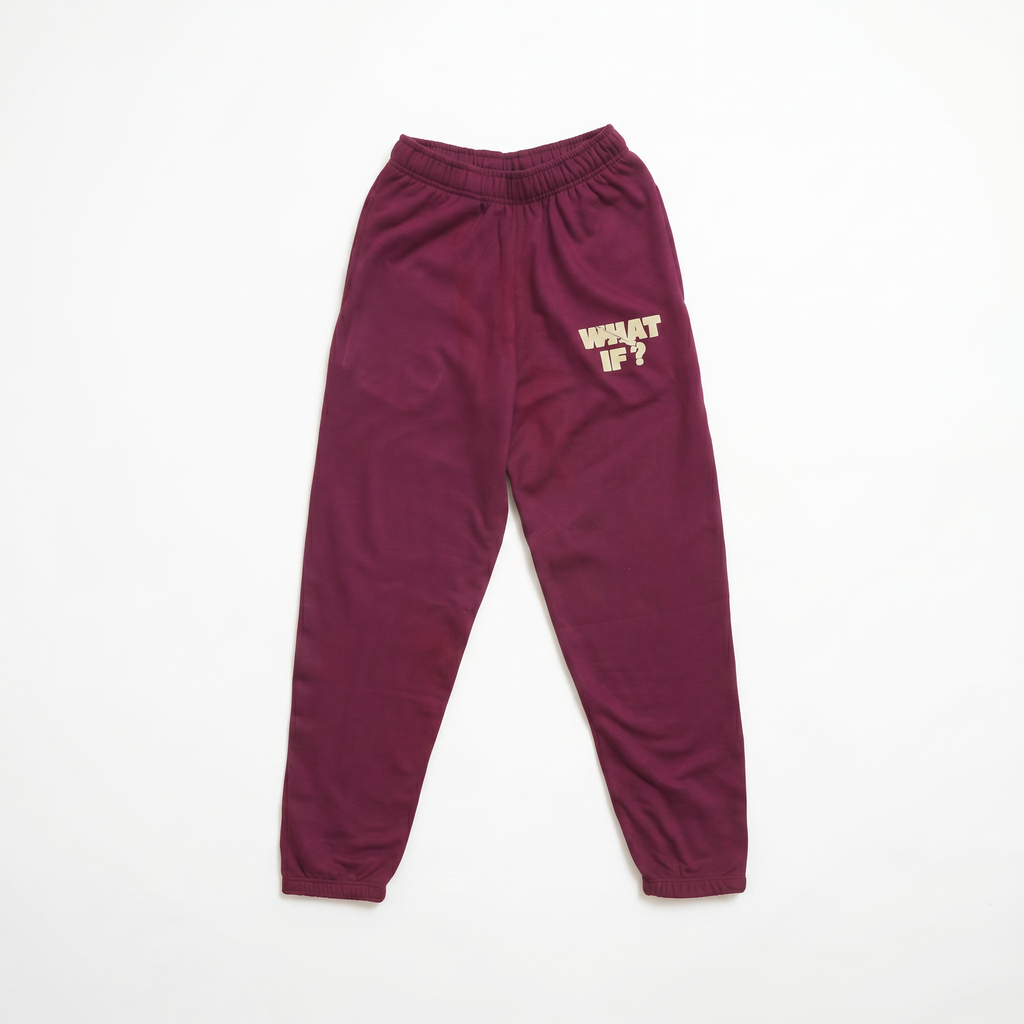 DARK RED & BLACK JOGGERS