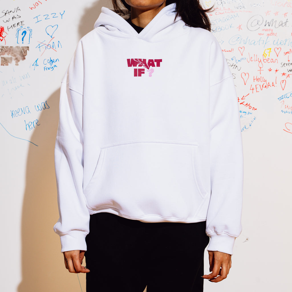 WHITE & PINK HOODIE