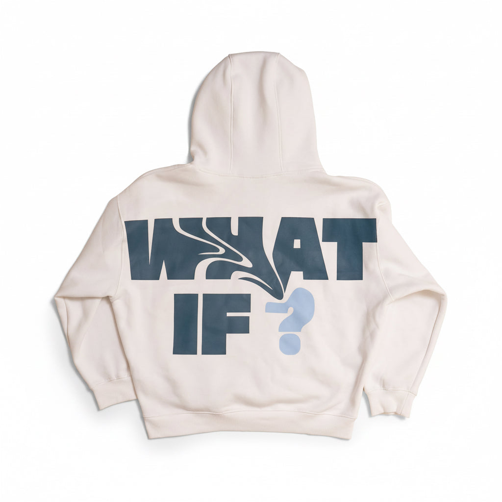 WHITE & BLUE HOODIE
