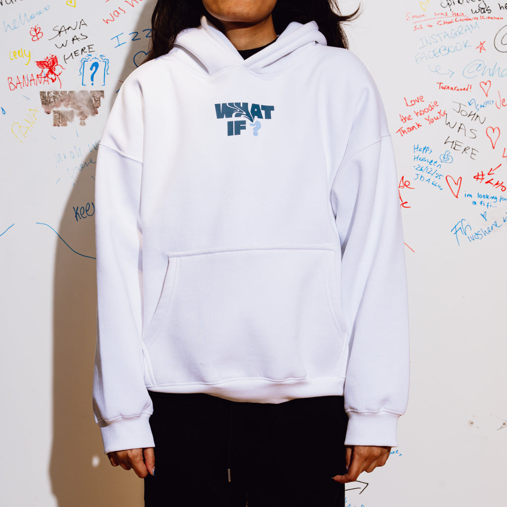 WHITE & BLUE HOODIE