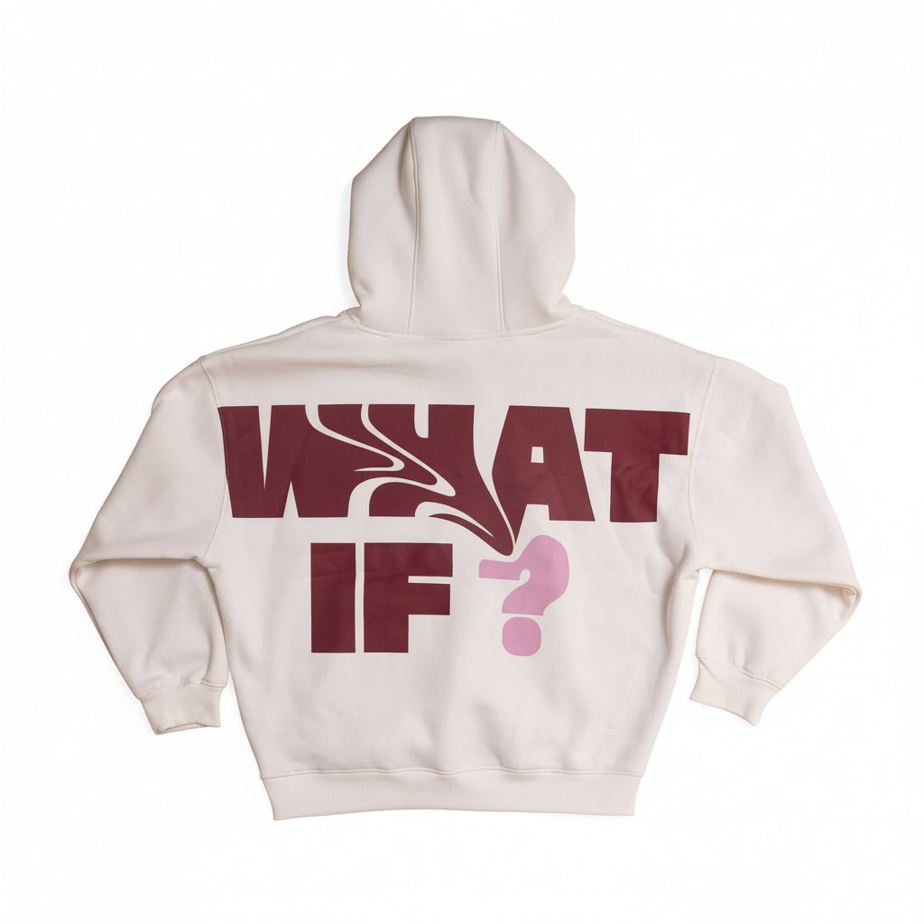 WHITE & PINK HOODIE